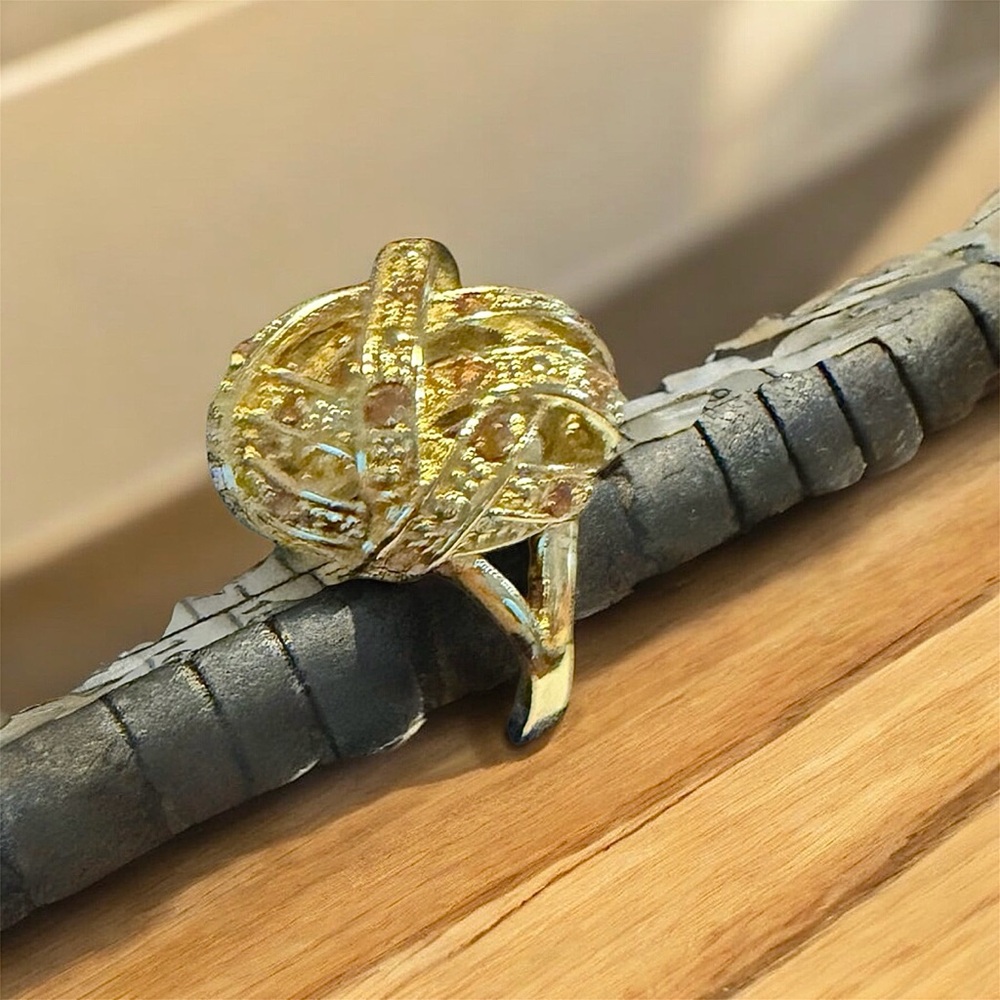 Vintage Caged Dome Fashion Ring Stones Size 6